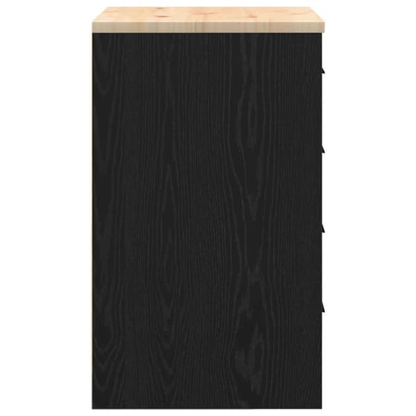 vidaXL Garasje Oppbevaringsskap Sort 60x51x85 cm Heltre Furu