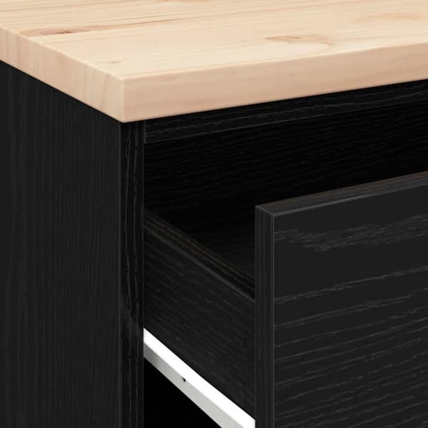 vidaXL Garasje Oppbevaringsskap Sort 60x51x85 cm Heltre Furu