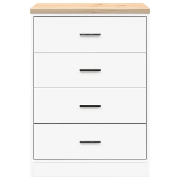 vidaXL Förvaringsskåp för garage vit 60x51x85 cm massivt trä furu