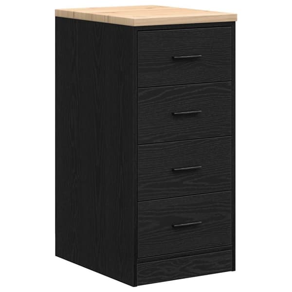 vidaXL Garageskåp svart 40x51x85 cm massiv trä furu
