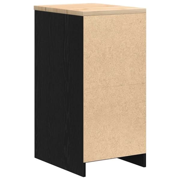 vidaXL Garageskåp svart 40x51x85 cm massiv trä furu