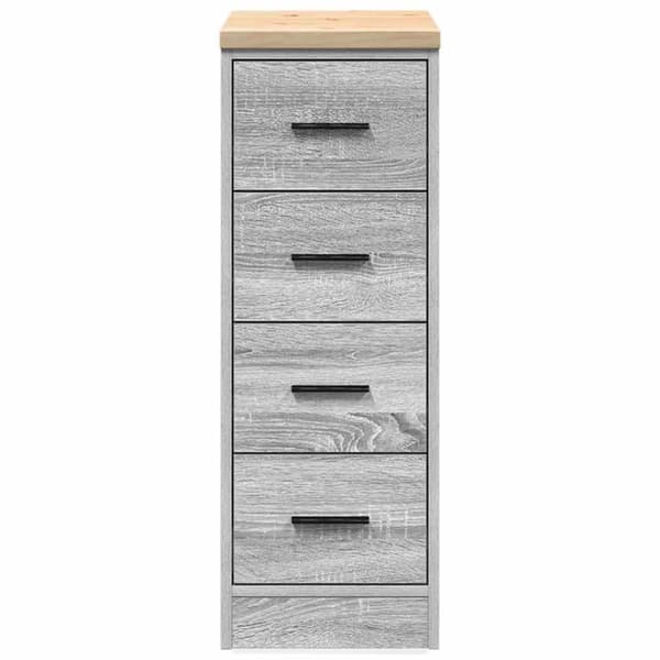 vidaXL Autotallin säilytyskaappi harmaa sonoma 30x51x85 cm täysi mänty