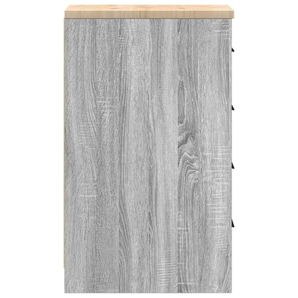 vidaXL Autotallin säilytyskaappi harmaa sonoma 30x51x85 cm täysi mänty