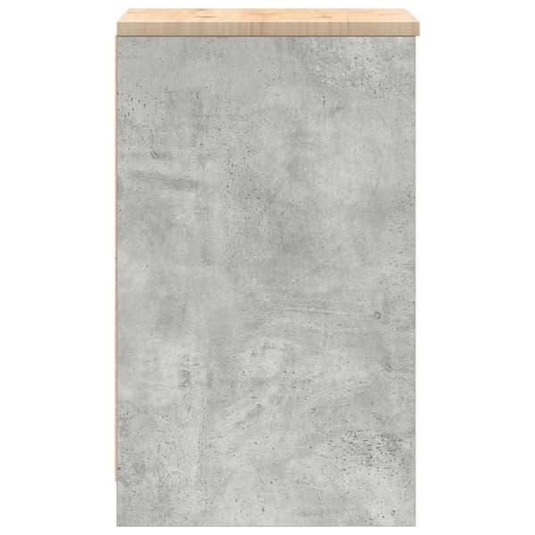 vidaXL Autotallin säilytyskaappi betoni harmaa 40x51x85 cm täysi mänty
