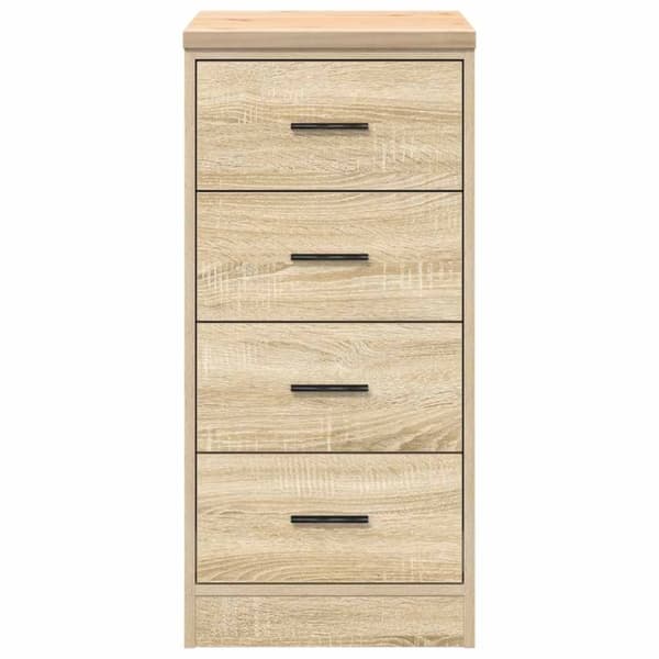 vidaXL Garageopbevaringsskab Sonoma eg 40x51x85cm Massivt træ Fyrretræ