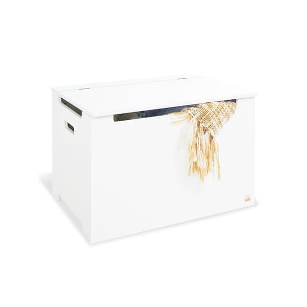 Rootz White Lacquered Chest - Opbevaringsskab - Hvid kasse - blødt tæt låg - 60 cm x 41 cm x 40 cm