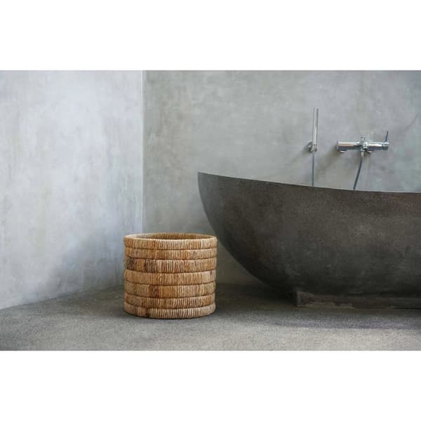 Rootz Chuma-kurv - Håndvævede bananblade - Opbevaring af rattan - Dekorativt stykke - Traditionelt kunstnerskab - 36 cm x 36 cm x 31 cm
