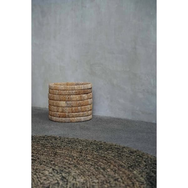 Rootz Chuma-kurv - Håndvævede bananblade - Opbevaring af rattan - Dekorativt stykke - Traditionelt kunstnerskab - 36 cm x 36 cm x 31 cm