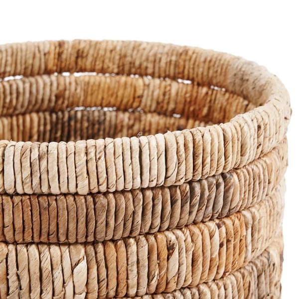Rootz Chuma-kurv - Håndvævede bananblade - Opbevaring af rattan - Dekorativt stykke - Traditionelt kunstnerskab - 36 cm x 36 cm x 31 cm