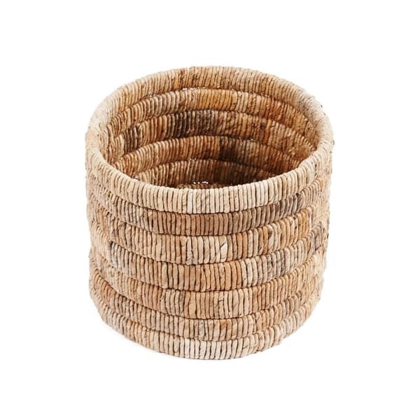 Rootz Chuma-kurv - Håndvævede bananblade - Opbevaring af rattan - Dekorativt stykke - Traditionelt kunstnerskab - 36 cm x 36 cm x 31 cm