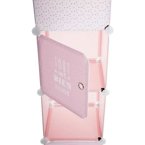 Förvaringsmöbel pelare - Tornform - Färg ROSA GRÅ och VIT A29