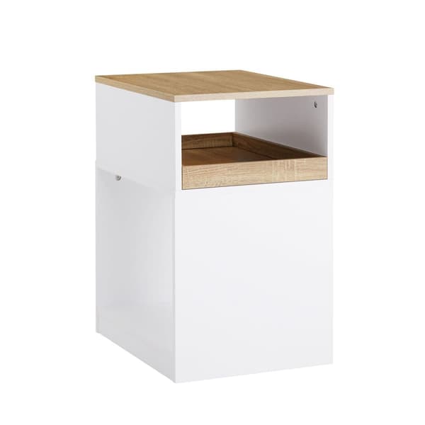 SoBuy Arkivskab Printer Stand Mobilt Arkivskab Sidebord ASK08-WN