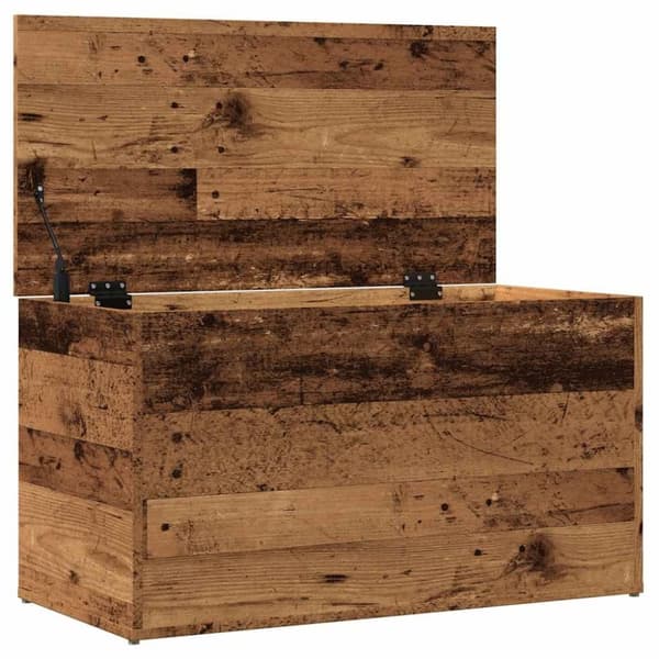 vidaXL Oppbevaringskiste gammelt tre 84x42x46 cm konstruert tre
