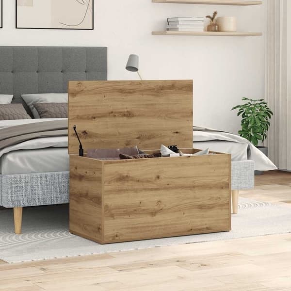 vidaXL Oppbevaringskiste artisan eik 84x42x46 cm konstruert tre