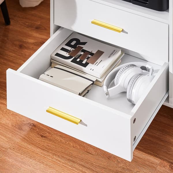 SoBuy Arkivskab Printer Stand Mobilt Arkivskab Sidebord Skænk ASK09-W