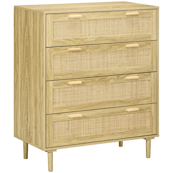 Rootz 4 -laatikon rintakehä - säilytyskalusteet - lipasto - ruskea - Bohemian Rattan Style - 90cm x 45cm x 108,5 cm