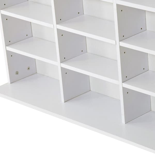 Rootz CD/DVD -hylly - Varastointijärjestäjä - Mediateline - Hallussa 1116 CDS - 195L x 102W x 23,5H CM - Korkeuden säädettävät osastot