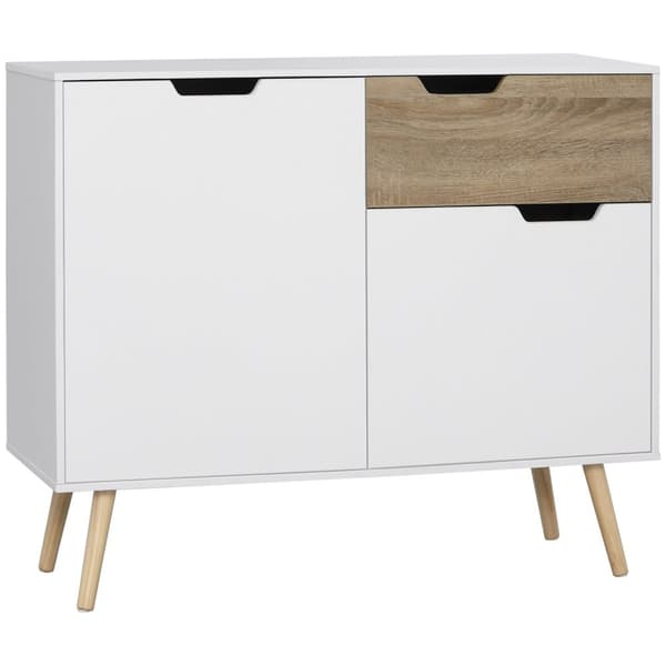Rootz Buffet Storage Cabinet - Skandinavisk skænk - Køkkenkonsol - Solid Wood Pine Ben - Anti -Tip Safety - 98L X 39W X 81,5H cm