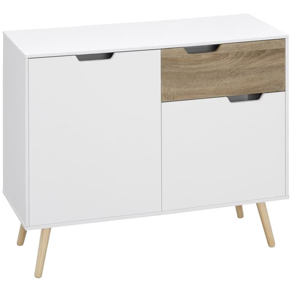 Rootz Buffet Storage Cabinet - Skandinavisk skænk - Køkkenkonsol - Solid Wood Pine Ben - Anti -Tip Safety - 98L X 39W X 81,5H cm
