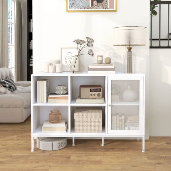 Rootz Buffet Storage Cabinet - Skænk - Skab - Justerbare hylder - 120 cm x 37 cm x 81,5 cm - Alsidig opbevaring og ventilation