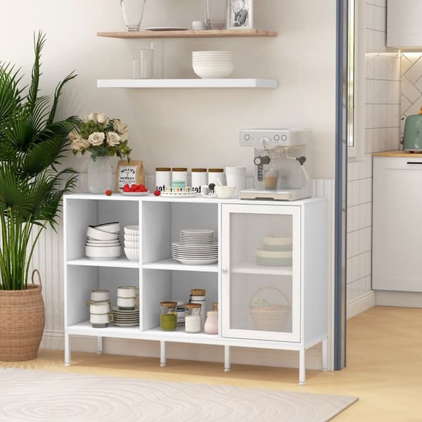 Rootz Buffet Storage Cabinet - Skænk - Skab - Justerbare hylder - 120 cm x 37 cm x 81,5 cm - Alsidig opbevaring og ventilation