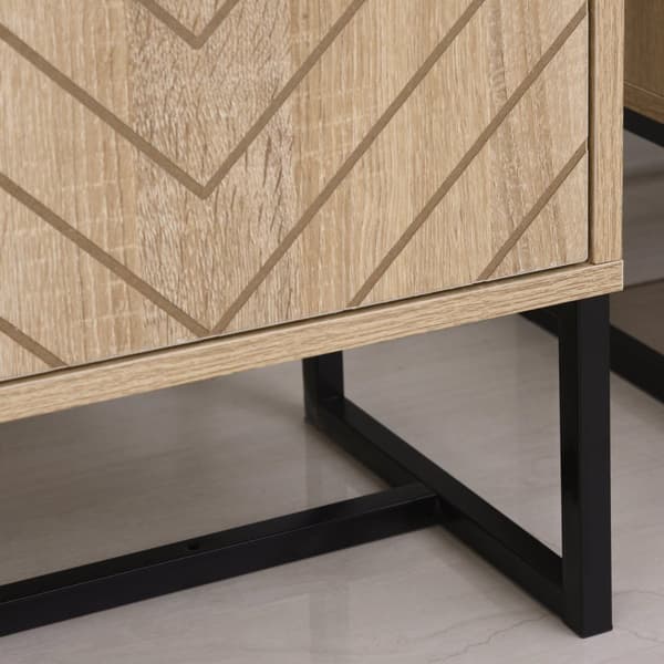 Rootz Buffet -kaappi - Sideboard - Varastointiyksikkö - Moderni muotoilu - 80L x 29,5W x 80H CM - Riittävä säilytys- ja kestävä MDF