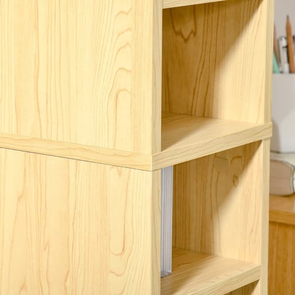 Rootz CD & DVD Storage hylde - CD/DVD -arrangør - Mediehylderenhed - Holder 204 cd'er/dvd'er - 21 x 20 x 175 cm -brown