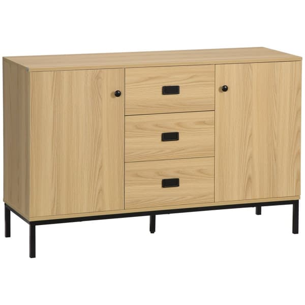 Rootz Buffet Storage -kaappi - Sideboard - Credenza - Nykyaikainen tyyli - Säädettävät hyllyt - 120L x 39,5W x 77H cm