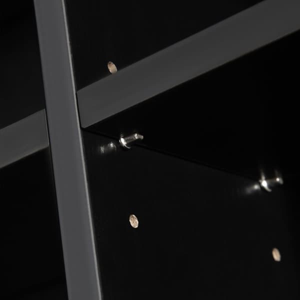 Rootz CD/DVD -hyldeopbevaring - Mediearrangør - Justerbare hylder - Butikker 1116 CDS - 102 x 24 x 195 cm - Elegant sort finish