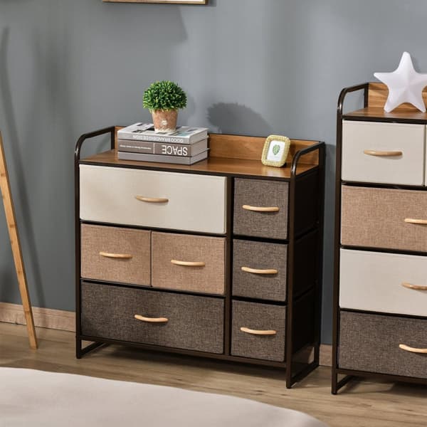 Juuren laatikon rinta - säilytyskalusteet - taitettava laatikko - monivärinen kangas - 80L x 29W x 78,5h cm - Kestävä teräsrunko