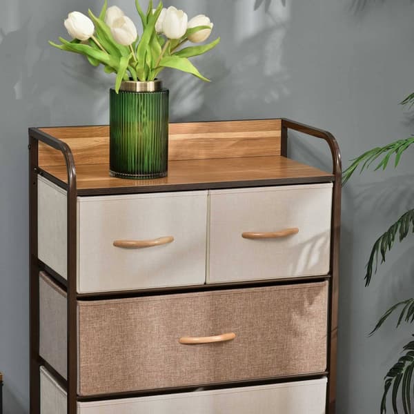 ROOTZ CHOST OF THEBLEERS - Fabric Dresser - Opbevaringsskab - Rumbesparende design - 58 cm x 29 cm x 99 cm
