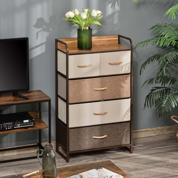 ROOTZ CHOST OF THEBLEERS - Fabric Dresser - Opbevaringsskab - Rumbesparende design - 58 cm x 29 cm x 99 cm