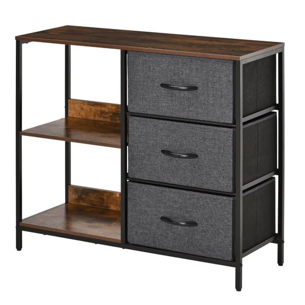 Rootz Chest of skuffer Storage Cabinet - Dresser - Stof arrangør - Reduktion af rod - 80 x 29 x 71 cm