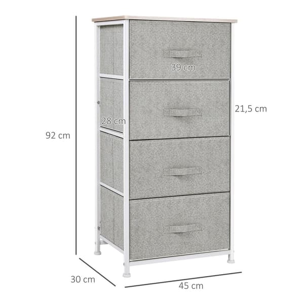 Rootz -kangas Rintakehä - säilytysyksikkö - lipasto - moderni muotoilu - 45w x 30d x 92h cm - metallirunko - tilaa säästävä ratkaisu