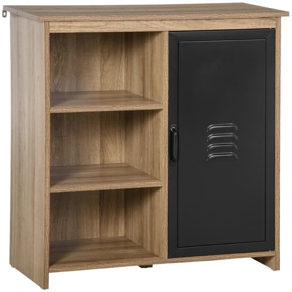 Rootz Industrial Buffet - Pysyvät säilytyskalusteet - kaappi - 3 osastoa - ylimääräinen säilytystila - 80 cm x 35cm x 82 cm