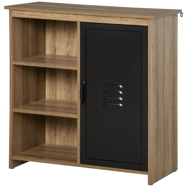 Rootz Industrial Buffet - Pysyvät säilytyskalusteet - kaappi - 3 osastoa - ylimääräinen säilytystila - 80 cm x 35cm x 82 cm