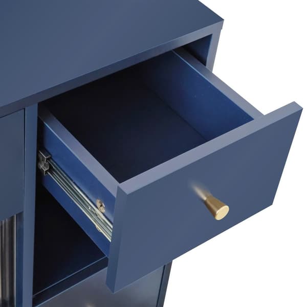 Rootz Sideboard Storage Cabinet - Fristående skåp - Lagringsmöbler - LED -lampor - 130 cm x 40 cm x 80 cm