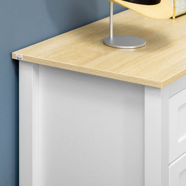 Rootzin säilytyskaappi laatikkojen rintakehä - Buffet -kaappi - sivupöytä - Säädettävä hylly ja runsaasti säilytystilaa - 100 x 40 x 85 cm valkoinen p