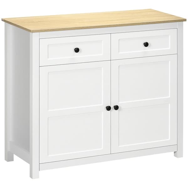 Rootzin säilytyskaappi laatikkojen rintakehä - Buffet -kaappi - sivupöytä - Säädettävä hylly ja runsaasti säilytystilaa - 100 x 40 x 85 cm valkoinen p