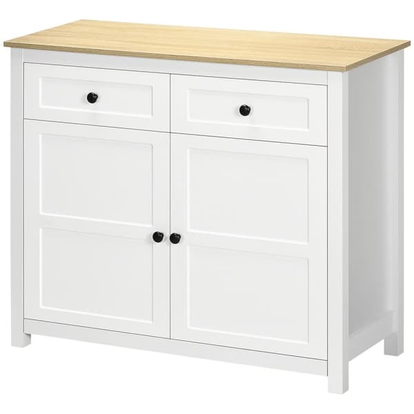 Rootzin säilytyskaappi laatikkojen rintakehä - Buffet -kaappi - sivupöytä - Säädettävä hylly ja runsaasti säilytystilaa - 100 x 40 x 85 cm valkoinen p