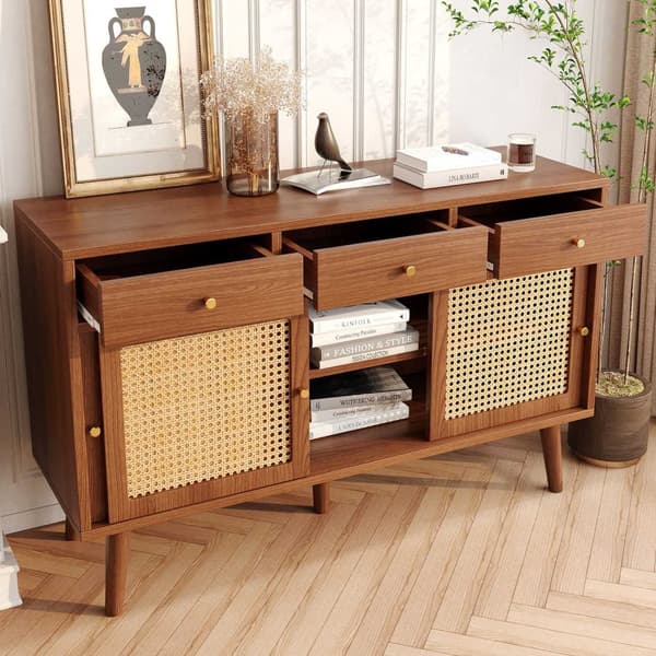 Rootz skænk - Buffetskab - Opbevaringsenhed - Justerbare hylder - 120L x 40W x 78H cm