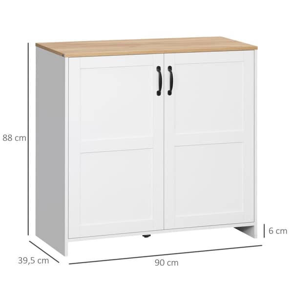 Rootz -säilytyskaapin buffet - sivupöytä - keittiön kaappi - säädettävät hyllyt - 90 x 39,5 x 88 cm