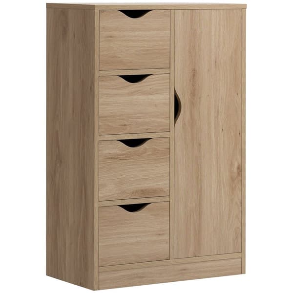 Rootz Storage Cabinet -skænk - Buffet - Konsoltabel - Anti -Tip Safety - 54W x 29d x 83H cm - Brun