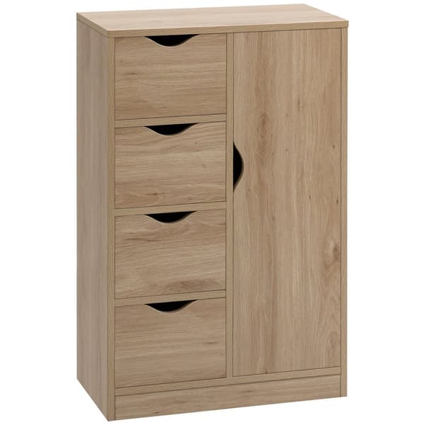 Rootz Storage Cabinet -skænk - Buffet - Konsoltabel - Anti -Tip Safety - 54W x 29d x 83H cm - Brun
