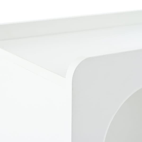 Rootz White Side Cabinet - Lagringsvagn - Rolling Cart - Hög stabilitet - 82x30x53 cm