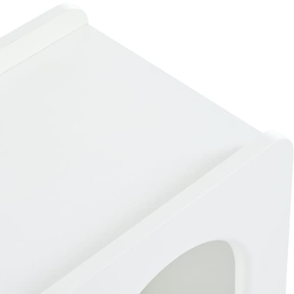 Rootz White Side Cabinet - Lagringsvagn - Rolling Cart - Hög stabilitet - 82x30x53 cm