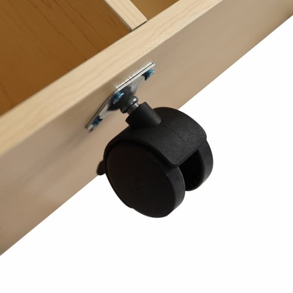 Rootz Wheeled Storage Cabinets - hylder - Mobil reol - Fleksibelt design - 222 × 34 × 95 cm - Hvid + lys eg Farve
