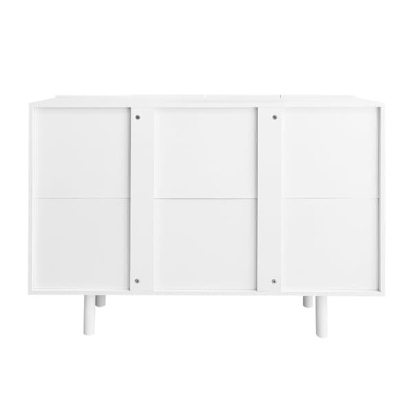 Rootz White skænk - Elegant Storage Unit - Modern Buffet - Stille drift - 120x37,5x80,8 cm