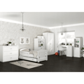 Miniatyrbild 3 av 3: Barngarderob - 90X190X50 Cm - Vit - 2 Luckor