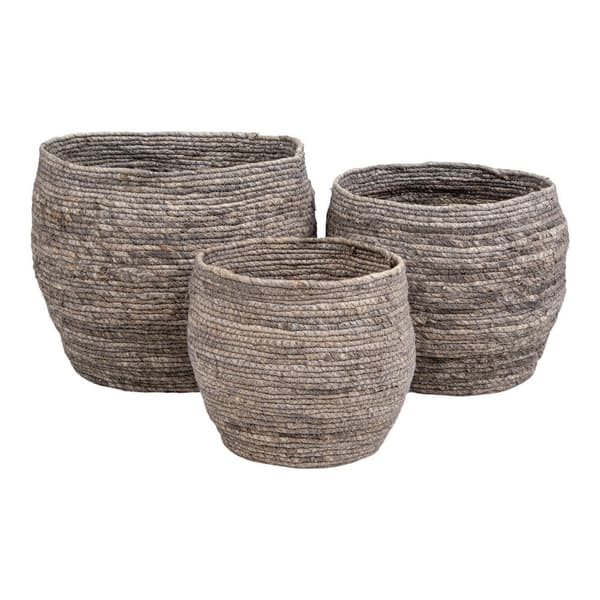 Rootz tivoli korgar set - lagringskorgar - vävd arrangör - stilig grå design - 33 cm x 33 cm x 30 cm